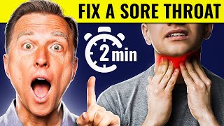 How to Fix a Sore Throat within 2 Minutes! WITHOUT Pills, Herbs or Drugs