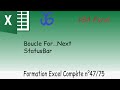 Troisième boucle VBA Excel : For i = x to y step z, Next