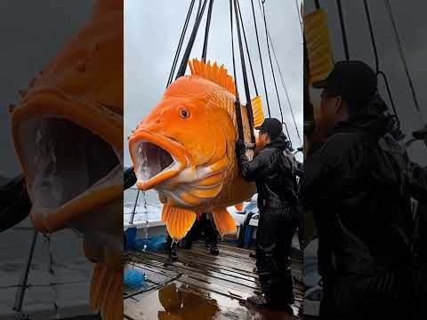 Raro Peixe Orange Gigante #animals #ocean #peixes #monster #pesca