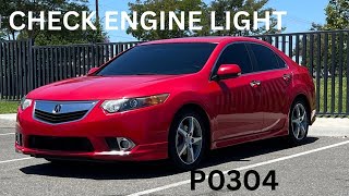 Check Engine light On P0304| TSX IGNITION COIL/SPARK PLUGS