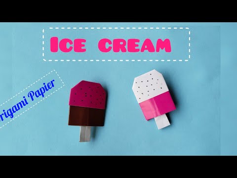 Origami Ice Cream Tutorial - Origami Easy - Eiscreme Papier