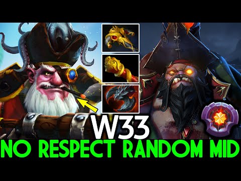 W33 [Sniper] No Respect Randomed Mid Against Pudge Master Dota 2