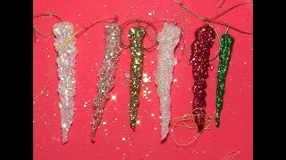 🎄 Christmas Diy Super Sparkling Icicles Ornaments 🎄