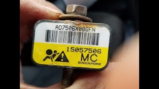 How to fix Srs Airbag Light Code B0100 B0103 Impact Airbag Sensor on GMC and Chevy