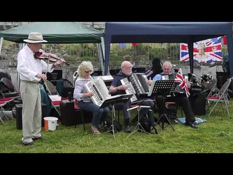 Accordion players at Portland's   Queen's 90th Birthday Celebrations
