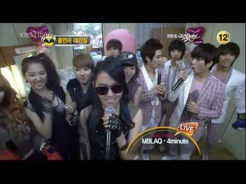 [HD] MBLAQ and 4MINUTE backstage