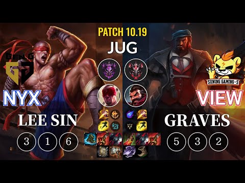 GEN Nyx Lee Sin vs SG-S View Graves Jungle - KR Patch 10.19