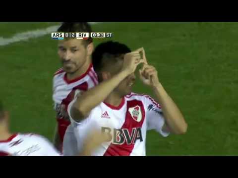 .el gol del pity martinez river 2 arsenal 0