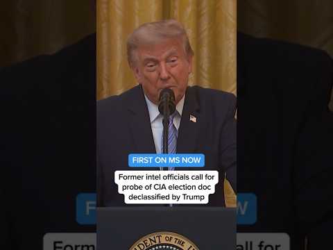 FIRST ON MS NOW: Former intel officials call for probe of CIA election doc declassified by Trump