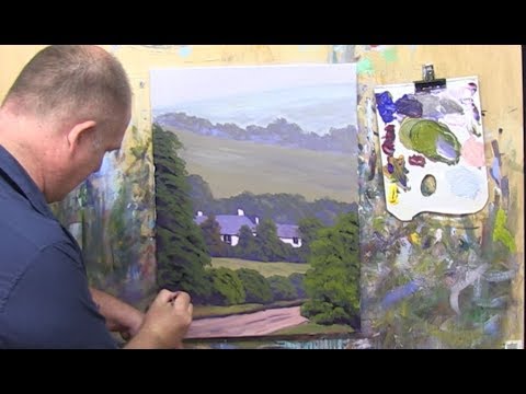 Learn To Paint TV E17 "Painting A Welsh Farmhouse" Landscape Painting in Acrylics For Beginners.