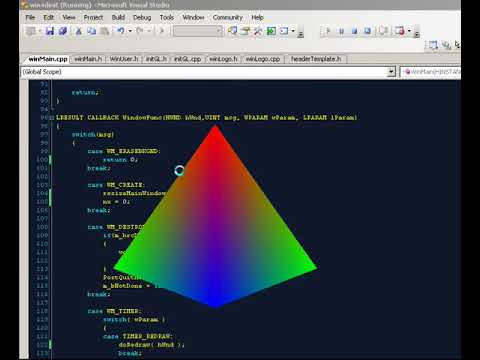 Transparent OPENGL in C, Rotating an Object