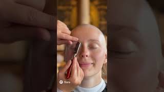 Download lagu blonde woman becomes a nun | headshave blonde woman | bald head #baldisbeautiful #headshave mp3
