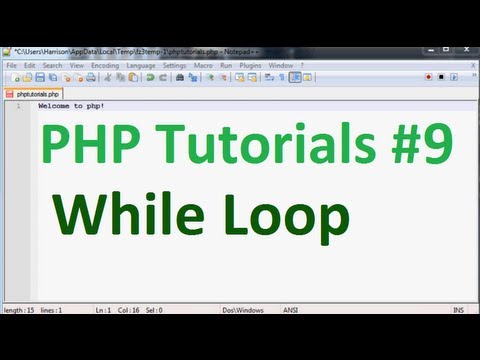 Basic PHP Tutorial 9 While Loop