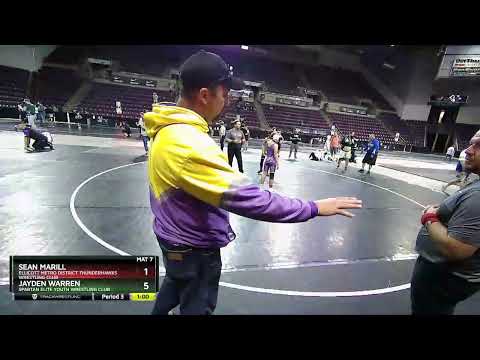 90 Lbs Round 3 - Sean Marill, Ellicott Metro District Thunderhawks Wrestling Club Vs Jayden Warren
