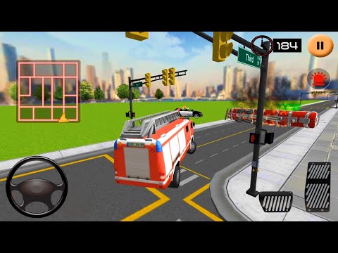 Fire Truck Driving Simulator 2020 - Firefighter Emergency Rescue #2 - Android GamePlay