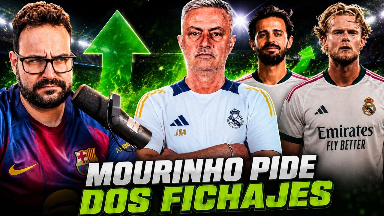 🚨MOURINHO PIDE estos DOS FICHAJES al REAL MADRID ¡BERNARDO SILVA y HULJMAND!