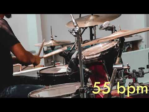 55 Bpm Drum Track Batería - Groove Beat Sixteenth notes