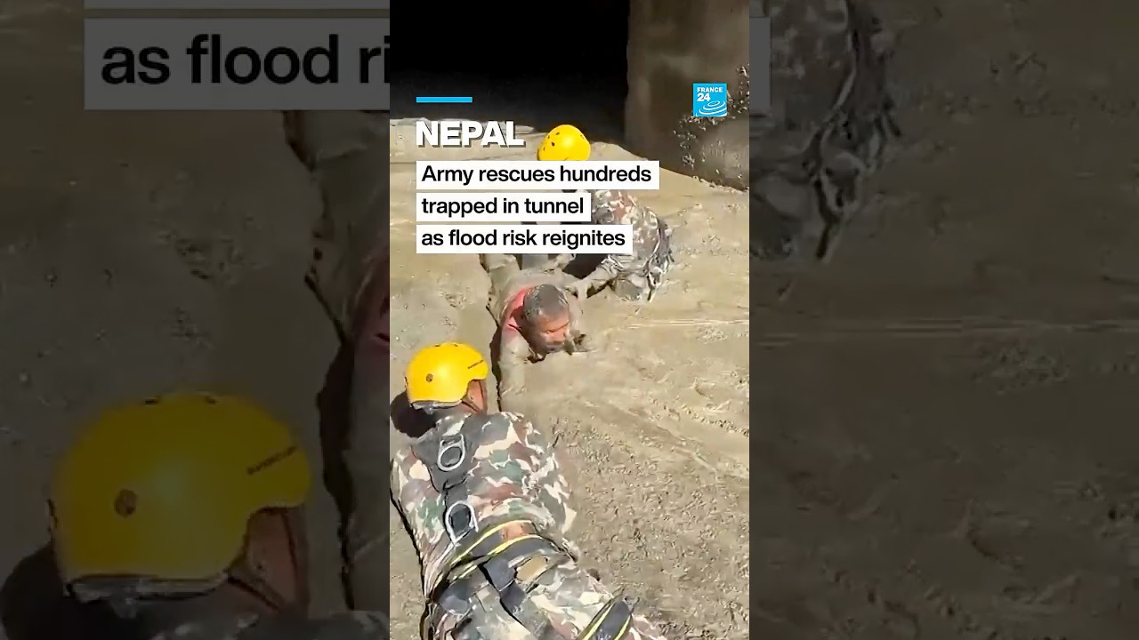Nepal: Army rescues hundreds trapped in tunnel as flood risk reignites • FRANCE 24 English
