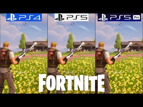 Fortnite PS4 vs PS5 vs PS5 Pro - Graphics Comparison - Framerate - Loading Times - 4k