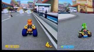 Mario Kart 8: Course 2 The Village Multiplayer Gameplay Footage (E3 2013 Wii U)