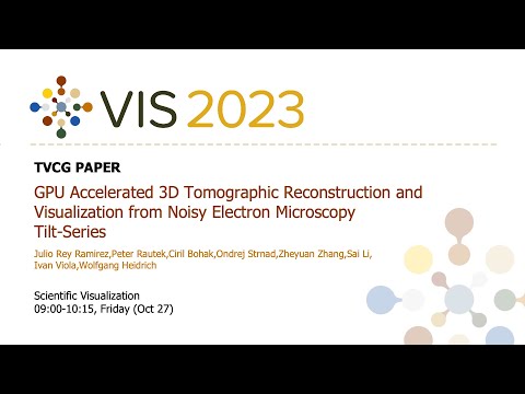 GPU Accelerated 3D Tomographic Reconstruction and Visualization from Noisy Electron Microscopy Tilt