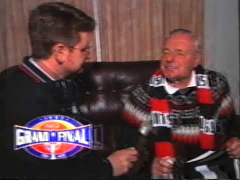 Trevor Barker's dad Jack before the 1997 AFL Grand Final