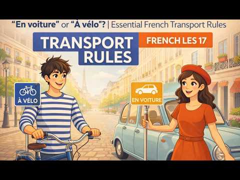 #17 "En voiture" or "À vélo"? 🚗🚲 | Essential French Transport Rules (A1) #podcast #learning