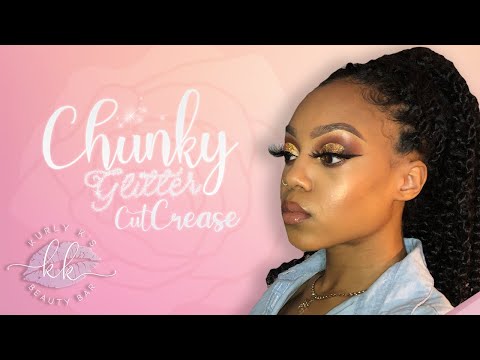 CHUNKY GLITTER CUT CREASE | Start to finish tutorial
