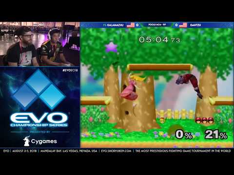 EVO 2018 - Kalamazhu (Peach) vs Gahtzu (Captain Falcon) - Pools Round 2 - SSBM