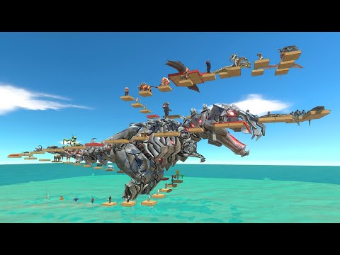 Tek Rex Deadly Parkour - Animal Revolt Battle Simulator