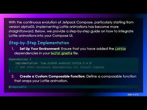Integrating Lottie Animations with Jetpack Compose in Android