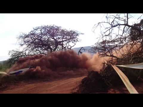 When the unexpected happens, Dennis Mwenda & Job Njiru during the KCB Voi rally 2015