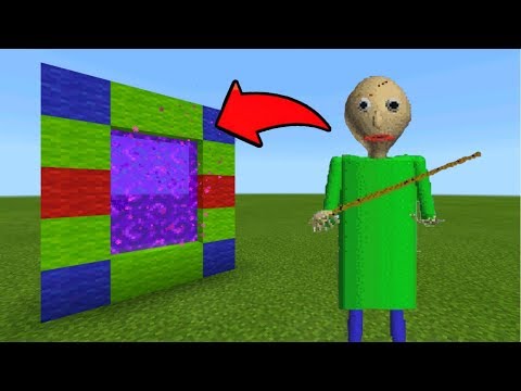Minecraft Pe How To Make a Portal To The BALDI Dimension - Mcpe Portal To The BALDI!!!