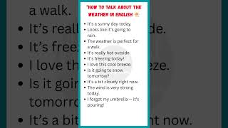 “How to Talk About the Weather in English 🌤️ | Easy Daily Sentences”
