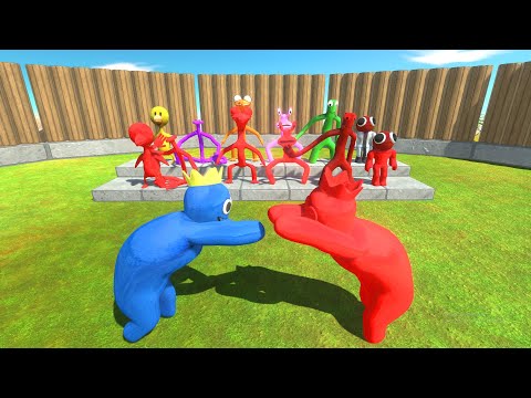 Rainbow Friends VS Red Itself - Animal Revolt Battle Simulator