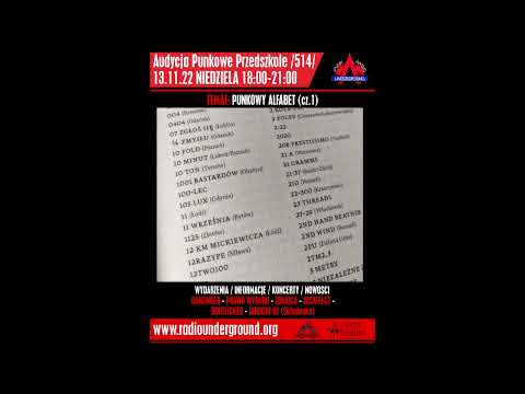 Audycja Punkowe Przedszkole (514) - Punkowy Alfabet - Część 1 - Lekcja z dn. 13.11.2022.