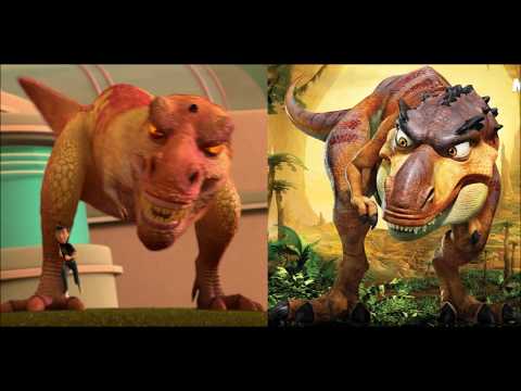 Meet the Robinsons & Ice Age 3 T-Rex comparison