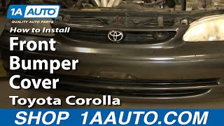 How To Replace Front Bumper Cover 98-02 Toyota Corolla