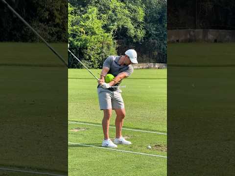 Testing out the famous Rory McIlroy swing training aid #golf