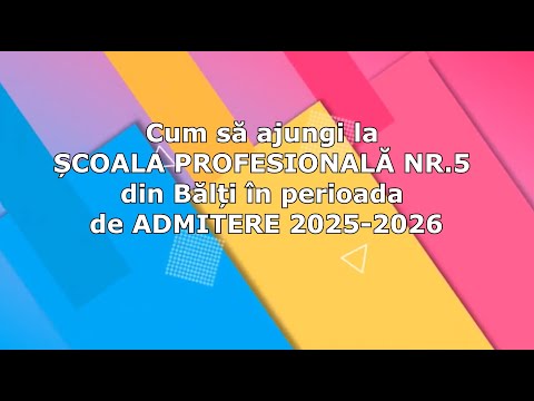 Cum să ajungi la ȘCOALA PROFESIONALĂ NR.5 DIN BĂLȚI