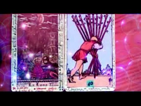 THE MOON WITH ALL THE MINOR ARCANA - COINS/CUPS/SWORDS/WANDS.