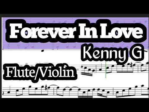 Forever In Love Flute or Violin Sheet Music Backing Track Play Along Partitura