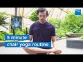 5 Minute Chair Yoga Routine Bupa Health