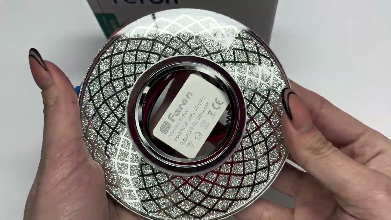 Врізний точковий світильник FERON CD833 MR16 прозорий-срібло з LED підсвіткою 40026