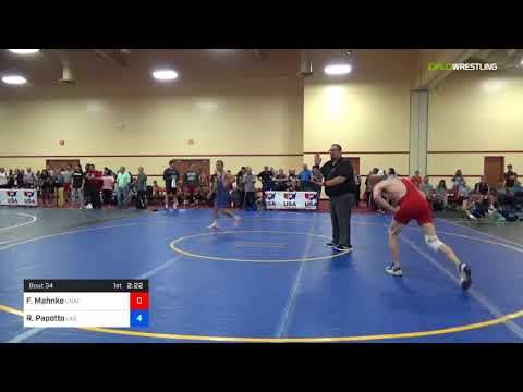 2018 Marine Corps US Open/Masters D Greco Roman 62 RR Rnd 1 - Fred Mahnke (Unat) Vs. Roger Papotto