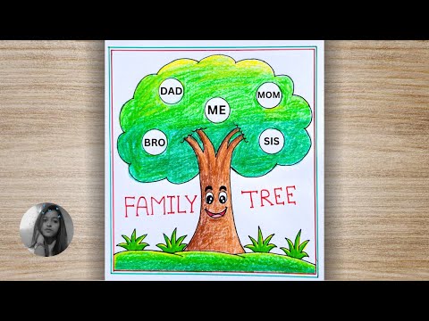 Family Tree Drawing 🌳😍 | How to Draw a Family Tree | Best Way to Make Family Tree