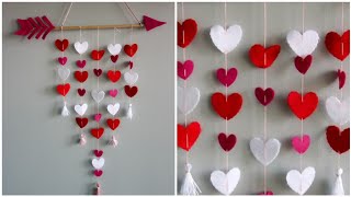 Heart Love Wall hanging making ideas | Valentine's Day room decoration |Pinterest inspired !