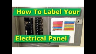 How To Map Out, Label Your Electrical Panel/Fuse Panel Diagram