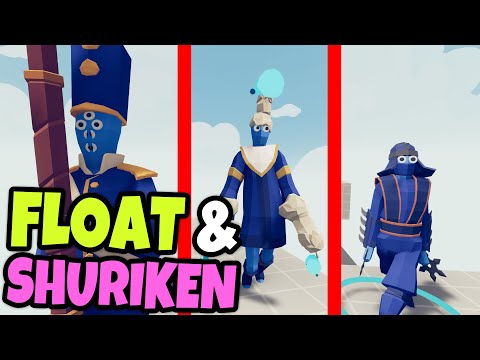 FLOAT & SHURIKEN! Sensei and Candlehead vs Every Faction 2v1- Totally Accurate Battle Simulator TABS