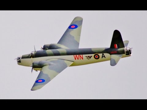 GIANT SCALE RC VICKERS WELLINGTON & AVRO LANCASTER DISPLAY AT LMA EAST KIRKBY MODEL SHOW - 2016